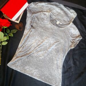 Gray & White Maxi T-Shirt Dress